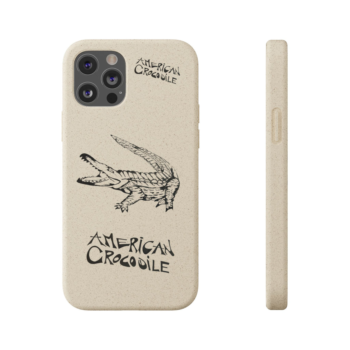 American Crocodile Phone Case – Original Hand-Drawn Costa Rica Wildlife Art for iPhone & Samsung Galaxy
