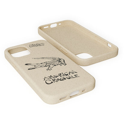 American Crocodile Phone Case – Original Hand-Drawn Costa Rica Wildlife Art for iPhone & Samsung Galaxy