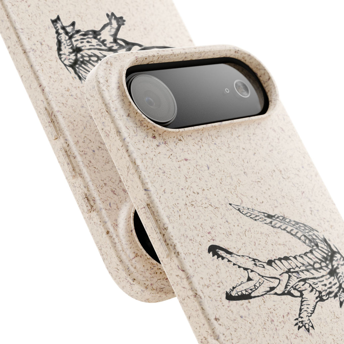 American Crocodile Phone Case – Original Hand-Drawn Costa Rica Wildlife Art for iPhone & Samsung Galaxy