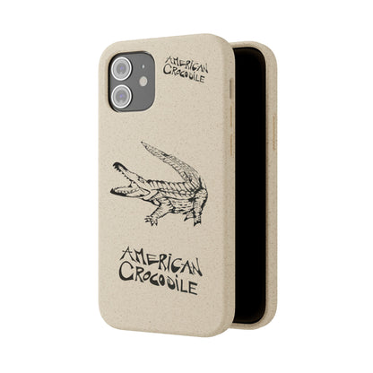 American Crocodile Phone Case – Original Hand-Drawn Costa Rica Wildlife Art for iPhone & Samsung Galaxy