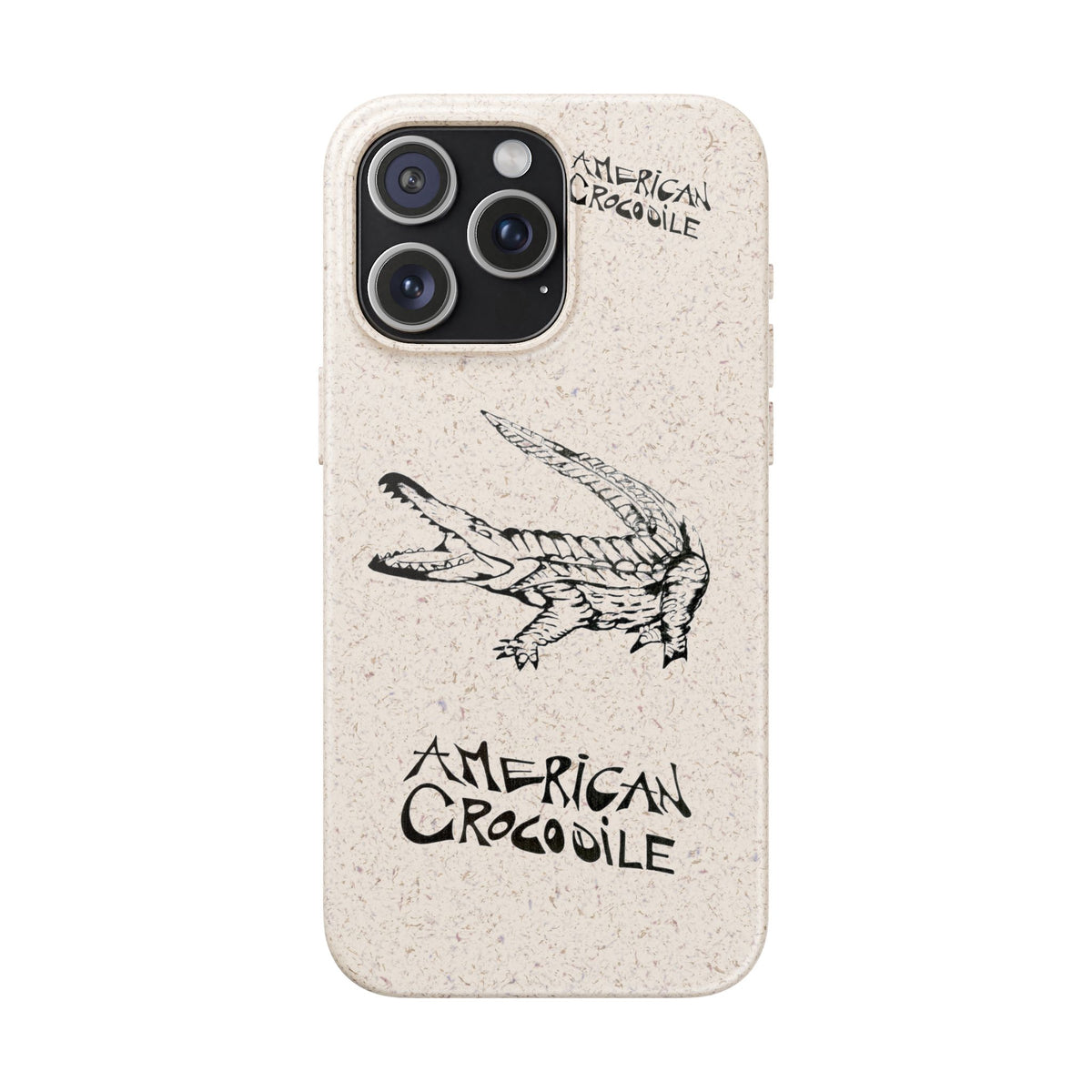 American Crocodile Phone Case – Original Hand-Drawn Costa Rica Wildlife Art for iPhone & Samsung Galaxy