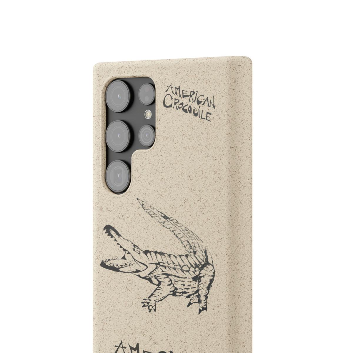 American Crocodile Phone Case – Original Hand-Drawn Costa Rica Wildlife Art for iPhone & Samsung Galaxy
