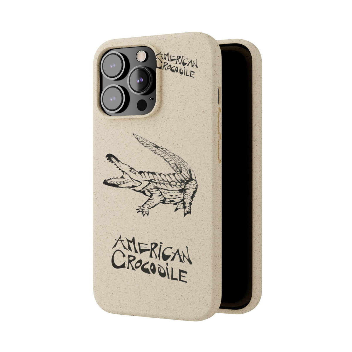 American Crocodile Phone Case – Original Hand-Drawn Costa Rica Wildlife Art for iPhone & Samsung Galaxy