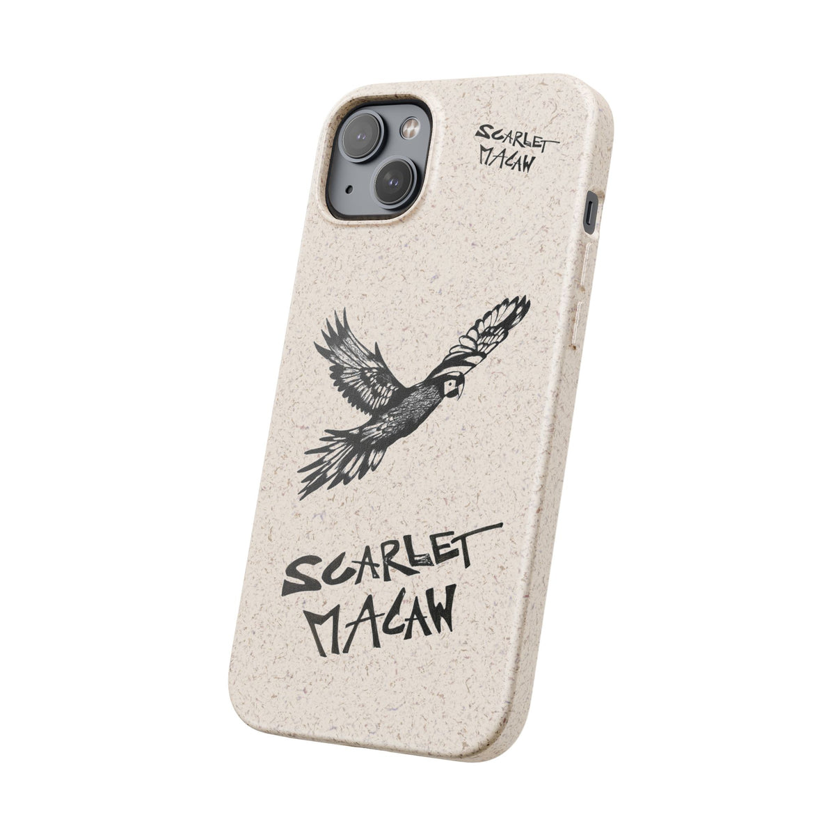 Scarlet Macaw Phone Case – Original Hand-Drawn Costa Rica Wildlife Art for iPhone & Samsung Galaxy