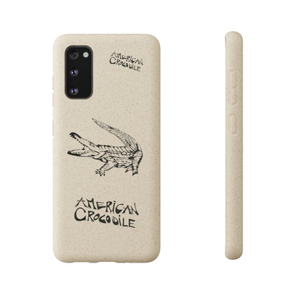 American Crocodile Phone Case – Original Hand-Drawn Costa Rica Wildlife Art for iPhone & Samsung Galaxy