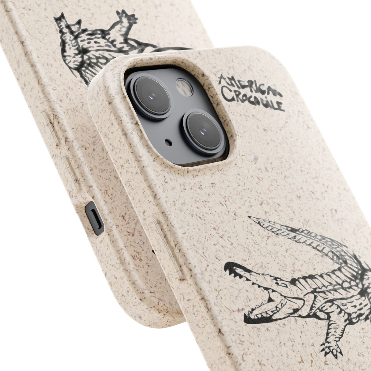 American Crocodile Phone Case – Original Hand-Drawn Costa Rica Wildlife Art for iPhone & Samsung Galaxy