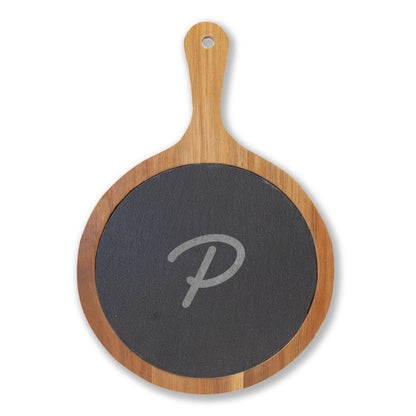 Pura Vida Souqs Acacia Wood & Slate Charcuterie Board – Cheese Serving Set