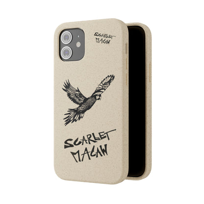 Scarlet Macaw Phone Case – Original Hand-Drawn Costa Rica Wildlife Art for iPhone & Samsung Galaxy