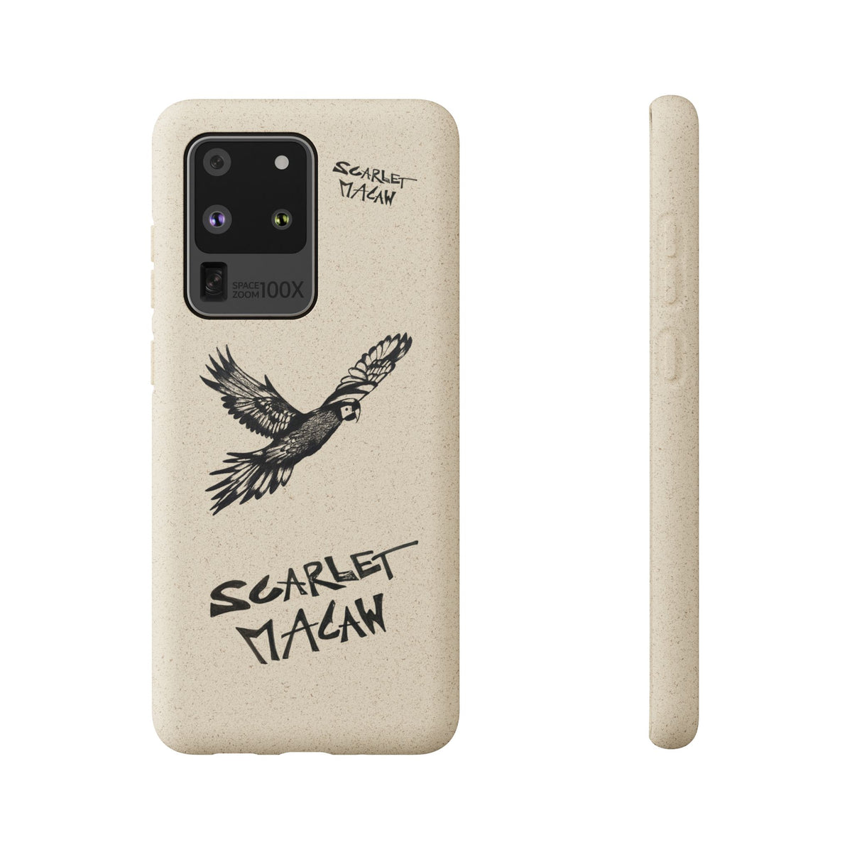 Scarlet Macaw Phone Case – Original Hand-Drawn Costa Rica Wildlife Art for iPhone & Samsung Galaxy