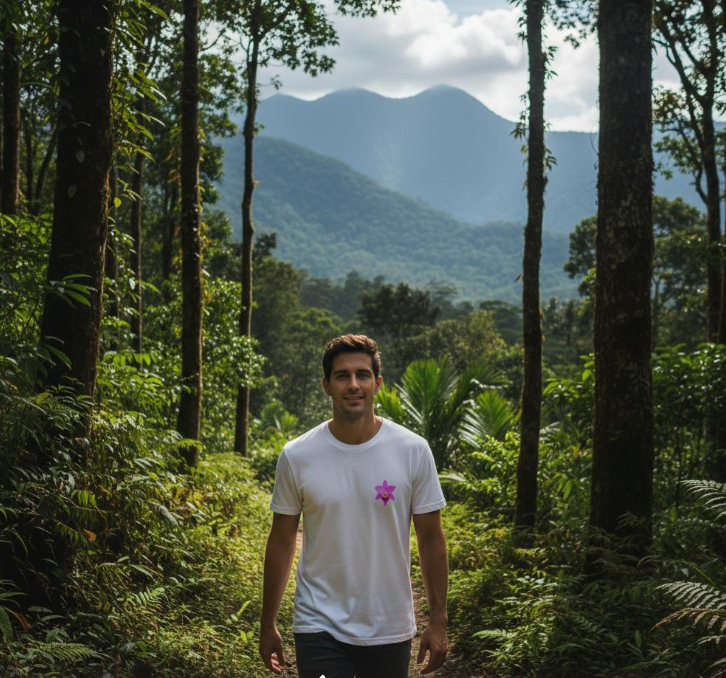 Guaria Morada  | Minimalist Nature T-Shirt 🇨🇷